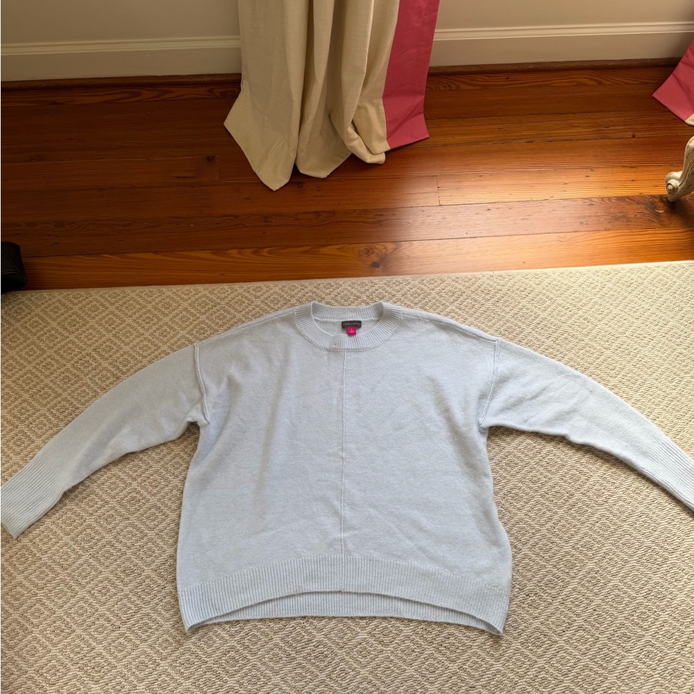 Vince Camuto Women’s Soft Blue Crewneck Sweater